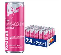 Red Bull, boisson énergisante, goût Pêche Blanche, 24x250ml