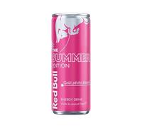 Red Bull Summer Edition, Boisson Énergétique Saveur Pêche Blanche, Pack de 12 Canettes de 250ml
