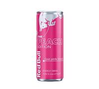 Red Bull Summer Edition, Boisson Énergétique Saveur Pêche Blanche, Pack de 12 Canettes de 250ml