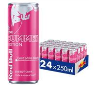 Red Bull, boisson énergisante, The Summer Edition goût pêche blanche, 24x250ml