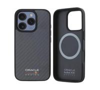 Red bull Coque rigide RBHMP16L24CFILSK pour iPhone 16 Pro 6.3, noir/noir, fibre de carbone, logo brillant, MagSafe