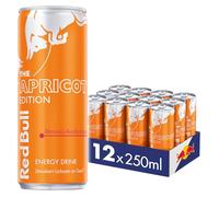 Red Bull Energy Drink Summer Edition, Abricot-Fraise, Pack 12-12 x 250ml I Boisson énergétique avec Abricot Fruité et Saveur de Terre I Stimule Corps et Esprit