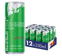 Red Bull Energy Drink Green Edition Boisson énergisante goût fruit du dragon Lot de 12 canettes jetables de 250 ml
