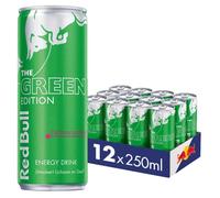 Red Bull Energy Drink Green Edition, Fruit de Cactus, pack 12-12 x 250ml I Boisson énergétique avec saveur estivale de cactus I Stimule Corps et Esprit