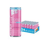 Red Bull Pink Edition Boisson énergétique sans sucre, baies sauvages, boîte de 248,4 ml, avec 80 mg de caféine, taurine et vitamines B