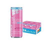 Red Bull Pink Edition - Lot de 6 paquets de 4 boîtes de 4 canettes de baies sauvages sans sucre, 80 mg de caféine, de taurine et de vitamines B, 24 boîtes