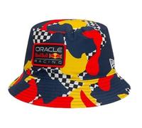 Red Bull Racing Chapeau cloche F1, motif camouflage abstrait New Era, bleu marine multicolore, Bleu nuit, L