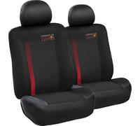 RED BULL Ensemble de 6 Housses de siège Auto Powerbar, Noir/Rouge, Confortables, durables, faciles et Rapides à Installer