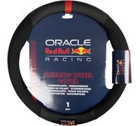 Housse de Volant antidérapante Red Bull Powerbar Noir/Rouge pour Voitures 100% polyuréthane, matériau antidérapant, Installation Facile, Durable et Universelle, diamètre 38 cm