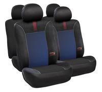 Red Bull Racing Housses de siège Set 10 pièces lignes mélangées noir/rouge pour voiture, confortables, durables & faciles à