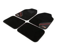 Red Bull Racing Lot de 4 tapis de course en PVC et moquette noir/rouge pour voitures, confortables et résistants à la saleté, 66,5
