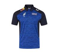 Red Bull Racing Polo officiel Castore 2026 Teamwear Isack Hadjar Drivers de l'équipe F1, bleu marine et bleu course, Bleu marine et bleu Racing, M