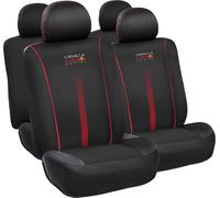 RED BULL Racing Set Couvre Siège 10 Pièces Powerbar Noir/Rouge pour Voiture