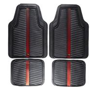 RED BULL Racing Set Tapis 4 Pièces Bull Flash En PVC Noir/Rouge