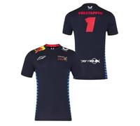 Red Bull RACING T-Shirt Officiel Homme Oracle Teamline Max Verstappen - Bleu