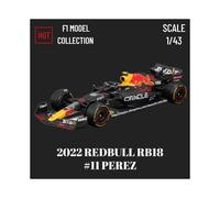 (RED BULL RB18 11) 1:43 2022 RB18 Max Modèle de voiture Échelle Red Bull Racing Ferrari Alfa Romeo Mclaren