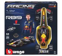 BBurago Modèle réduit de voiture F1 RedBull RB19 avec casque #1 Verstappen 1:24