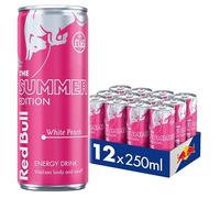 Red Bull Summer Edition, Boisson Énergétique Saveur Pêche Blanche, Pack de 12 Canettes de 250ml