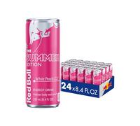 Red Bull White Peach Summer Edition Lot de 24 boîtes de boisson énergisante avec 80 mg de caféine et de taurine et vitamines B, 24 canettes