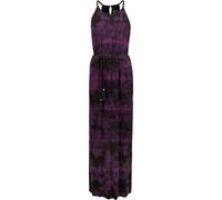 RED by EMP Femme Robe Longue Noire/Violette à Motif Batik M