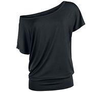 RED by EMP Femme T-Shirt Ample Noir de Base 4XL