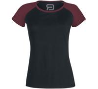 RED by EMP Femme T-Shirt Noir et Rouge S