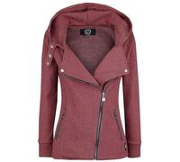 RED by EMP Femme Veste à capuche rouge avec col XXL