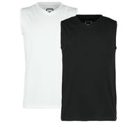 RED by EMP Homme Lot de Deux débardeurs Noirs et Blancs L