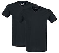 RED by EMP Homme Lot de Deux T-Shirts Noirs Basiques L