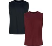 RED by EMP Homme Noir/Bordeaux Basic débardeurs XL