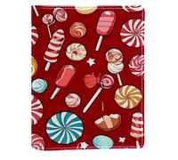 Red Candy Couverture de livre remplaçable en cuir PU réutilisable Convient pour ordinateurs portables de 148 x 210 mm