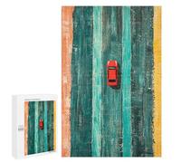 Red Car on Abstract Road Puzzle 1000 Pièces Educa Jouet en Bois Cadeau Unique Décoration Intérieure Jeu Éducatif Challenge Toy Adultes Et Enfants À Partir De 14 Ans 1000 PCS
