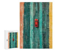 Red Car on Abstract Road Puzzle 300 Pièces Educa Jouet en Bois Cadeau Unique Décoration Intérieure Jeu Éducatif Challenge Toy Adultes Et Enfants À Partir De 14 Ans 300 PCS