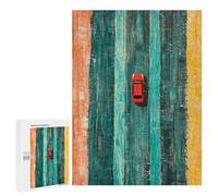 Red Car on Abstract Road Puzzle 500 Pièces Educa Jouet en Bois Cadeau Unique Décoration Intérieure Jeu Éducatif Challenge Toy Adultes Et Enfants À Partir De 14 Ans 500 PCS