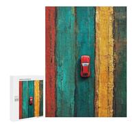 Red Car on Colorful Road -1 Puzzle 1000 Pièces Educa Jouet en Bois Cadeau Unique Décoration Intérieure Jeu Éducatif Challenge Toy Adultes Et Enfants À Partir De 14 Ans 500 PCS