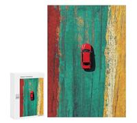 Red Car on Colorful Road Puzzle 1000 Pièces Educa Jouet en Bois Cadeau Unique Décoration Intérieure Jeu Éducatif Challenge Toy Adultes Et Enfants À Partir De 14 Ans 300 PCS