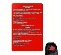 Red Card Contacts publics et résidentiels, anglais et espagnol, Know Your Rights Card, Droits de citoyenneté américaine, Citoyens et non-citoyens sur la façon de faire valoir le droit, Tarjeta roja