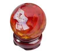 Red Carnelian Agate Quartz Crystal Ball Stone Sphere Minerals with for Fengshui, Home Decor,Crystals Collection,30~40mm