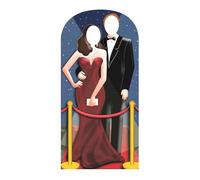 Red-Carpet/Hollywood Couple remplaçant - remplaçant Personnage Découpé dans du Carton/Silhouette en Carton: Grandeur Nature/Standee/Stand-Up - avec Star Photo (Dimensions 25x20 Cm)