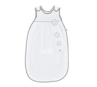 RED CASTLE - Gigoteuse fine vintage 75 cm blanc neige / pois beiges