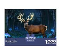 Red Cerf 1000 Piece Jigsaw Puzzle for Adults Educhational Games Stress Relief Puzzle Exercise The Memory of The Brain for Adults and Kids, Age 12 Years Up 38x26cm/1000pcs