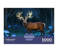 Red Cerf 1000 Pieces Jigsaw Puzzles for Adults Challenging Game Stress Relieving Entertainment Exercise The Memory of The Brain for The Whole for Women, Gifts for Men 70x50cm/1000p