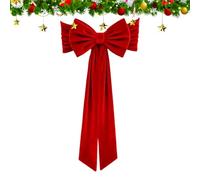 Red Chair Sashes - 11.8x29 Inch Ribbon Decoration, Bow Design with Festive Style, Dining Accessory for Holiday Details, Party Decor with Elegant Feature, Wedding Banquet Ribbon for Indoor Home Use