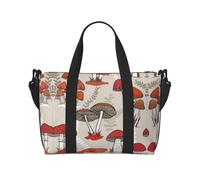 Red Champignons Sac de voyage 40 l avec sangle réglable, idéal pour la gym, le sport, la pêche, la chasse, les voyages
