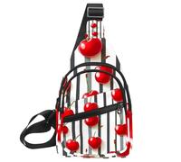 Red Cherries (4) Sac à dos à bandoulière, Multicolore 01., 11.8x7x1.5in/30x18x4cm