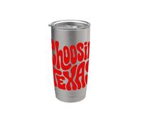 Red Choosin Texas Police Gobelet isotherme en acier inoxydable double paroi