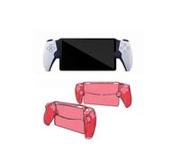 (Red)Clear Case Compatible with PS Portal Gaming Handheld, Ultra Thin Hard PC Anti-Scratch Protective Cover, Not Easy to Yellow