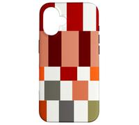 Red Color Block Checkered Checker Abstract Checkerboard Coque pour iPhone 16