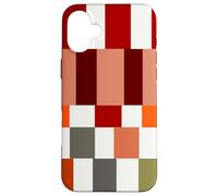 Red Color Block Checkered Checker Abstract Checkerboard Coque pour iPhone 16 Plus