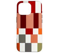 Red Color Block Checkered Checker Abstract Checkerboard Coque pour iPhone 16 Pro
